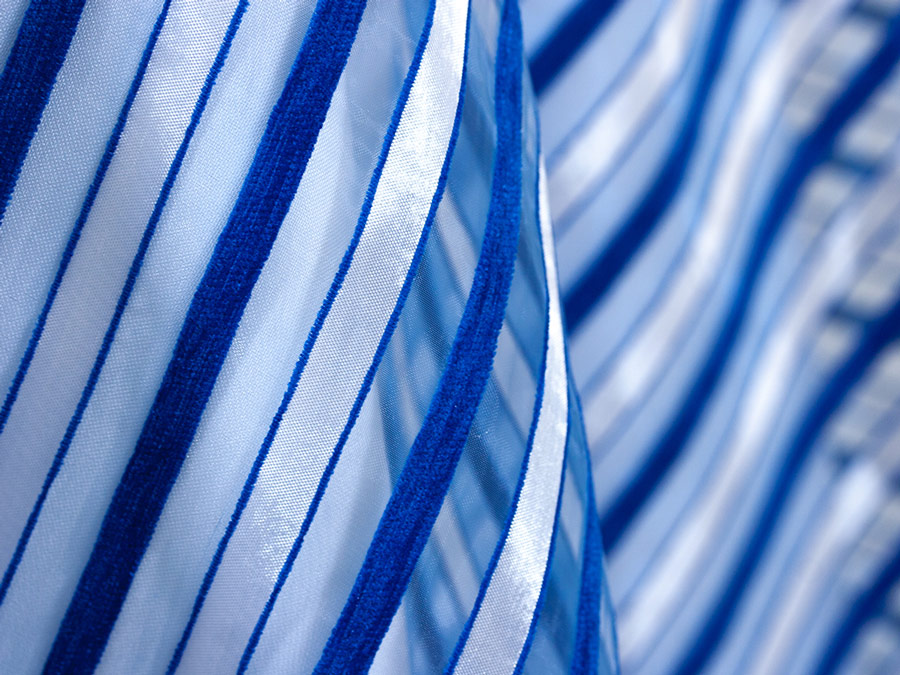 Organza Chenille Stripe